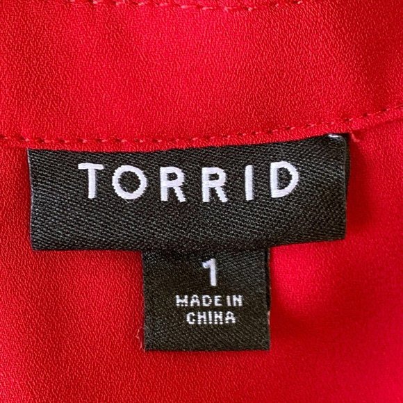 TORRID Button Up Sheer Top - Picture 2 of 7